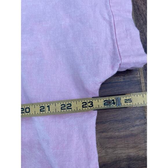 Madewell Women's Linen Blend Short Sleeve Tie Front Button Up Shirt Size Small - Picture 8 of 9